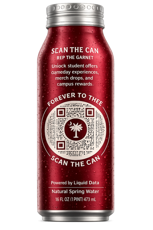 South Carolina Scan-the-Can bottle with QR code